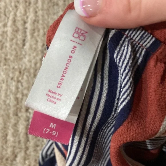 No Boundaries Multicolor Striped Flowy Jumpsuit - Picture 2 of 2